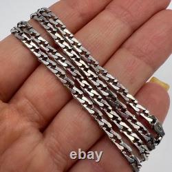 Collier chaîne en argent sterling 925 vintage, bijoux unisexes, marqué 10,7 g