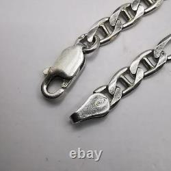 Collier chaîne en argent sterling 925 vintage magnifique, signé, 11,04 g