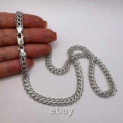 Collier chaîne en argent sterling 925 vintage pour femmes et hommes marquée 17,2g