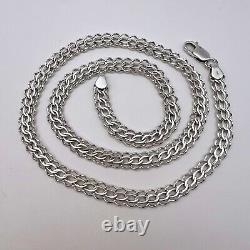 Collier chaîne en argent sterling 925 vintage pour femmes et hommes marquée 17,2g