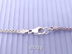 Collier d'Affirmation en Cristal avec Chaîne en Argent Sterling Vintage John Hardy 18