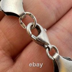 Collier de chaîne de bijoux en argent massif vintage pour homme en argent sterling 925 signé 23 gr