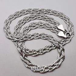 Collier de chaîne en argent sterling 925 vintage pour femmes et hommes Snake 14.5 gr