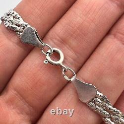 Collier de chaîne en argent sterling 925 vintage pour femmes et hommes Snake 14.5 gr