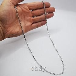 Collier en Chaîne de Bijoux Vintage en Argent Sterling 925 Signé 13,17g