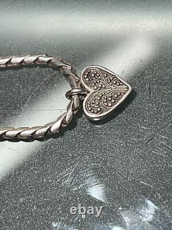 Collier en argent sterling 925 Lois Hill Vintage avec pendentif en forme de cœur