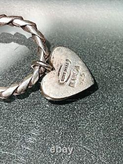 Collier en argent sterling 925 Lois Hill Vintage avec pendentif en forme de cœur