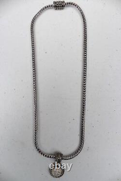 Collier en argent sterling avec zircone cubique vintage 18.5'