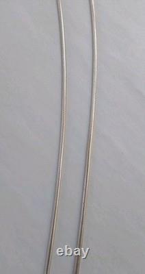 Collier en argent sterling italien Vtge 20 chaînes serpent avec deux pendentifs en pierres précieuses 925