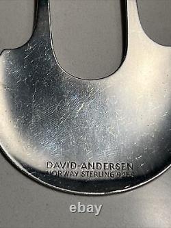 Collier en argent sterling vintage David Andersen fabriqué par un designer norvégien en Norvège