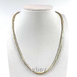 Collier en argent sterling vintage en argent liquide amérindien de 18 pouces
