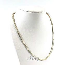 Collier en argent sterling vintage en argent liquide amérindien de 18 pouces