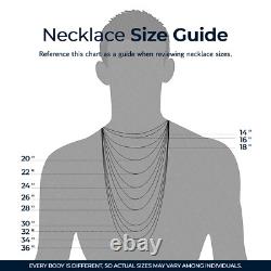 Collier en chaîne Figaro italien en argent sterling 925 solide de 3,5 mm 4 mm 20 22 24