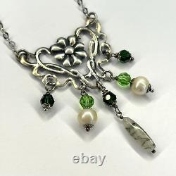 Collier en chaîne en argent sterling 925 vintage bijoux pour femmes incroyable 13,6 g