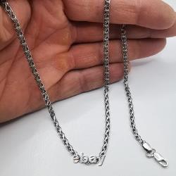Collier en chaîne en argent sterling 925 vintage fait main signé 9,71 g unisexe