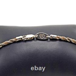 Collier en chaîne en argent sterling et or 14K OroAmerica USA - 3 mm, 18, 15 g