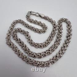 Collier en chaîne en argent sterling vintage 925 pour hommes et femmes, bijou marqué 42 cm