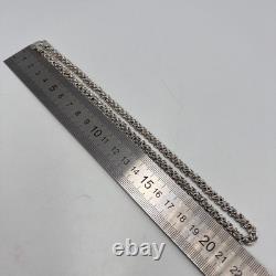 Collier en chaîne en argent sterling vintage 925 pour hommes et femmes, bijou marqué 42 cm