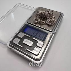 Collier en chaîne en argent sterling vintage 925 pour hommes et femmes, bijou marqué 42 cm