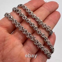 Collier en chaîne en argent sterling vintage 925 pour hommes et femmes, bijou marqué 42 cm