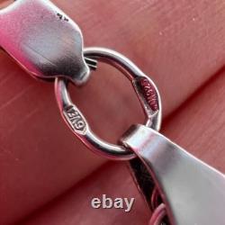 Collier en chaîne en argent sterling vintage 925 pour hommes et femmes, bijou marqué 42 cm