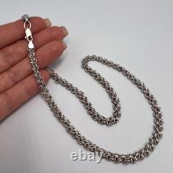 Collier en chaîne en argent sterling vintage 925 pour hommes et femmes, bijou marqué 42 cm