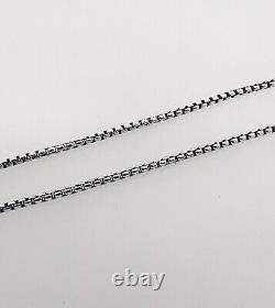 Collier en chaîne ronde David Yurman 1,7 mm. Argent sterling 925 16 Vintage