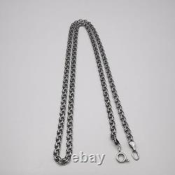 Collier en chaîne vintage en argent sterling 925 signé, bijou élégant 10,13g