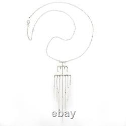 Collier en cluster en argent sterling massif 925 fait main indien T1