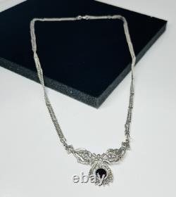 Collier en grenat vintage antique 19 en argent sterling 925
