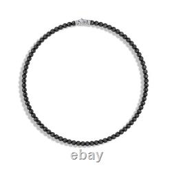 Collier en perles d'onyx noir mat pour homme en argent sterling, bijou fait à la main