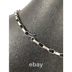 Collier éventail vintage en argent sterling mexicain Taxco oxydé 15.5 fabriqué au Mexique