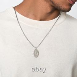 Collier médaille Saint Christophe en argent sterling 925