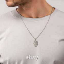 Collier médaille Saint Christophe en argent sterling 925