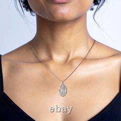 Collier médaille Saint Christophe en argent sterling 925