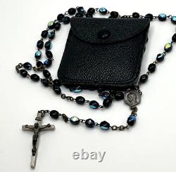 Collier pendentif croix en argent sterling antique fait main vintage des anciens argentiers italiens