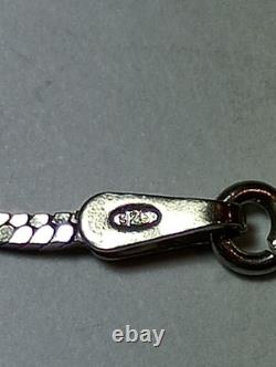 Collier pendentif en turtle en malachite vintage Carolyn Pollack en argent sterling 925 Relios