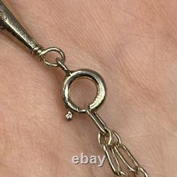 Collier ras du cou en argent sterling 925 liquide avec malachite vintage 15 Amérindien