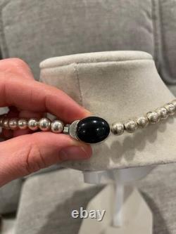 Collier suspendu déclaration en argent sterling 925 Mexique CII vintage avec plusieurs pierres précieuses