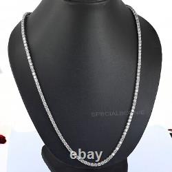 Collier tennis en diamants blancs 15 ct, 3 mm – Éclat magnifique ! Paires de puces d’oreilles en diamant offertes gratuitement