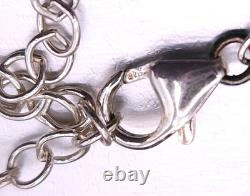 Collier vintage Zuni amérindien en turquoise et argent sterling perlé 22