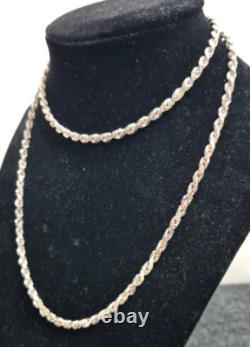 Collier vintage du milieu du siècle en argent sterling italien 925 29,5 34,65 grammes