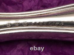 Couteau et fourchette de service en argent sterling 925 en bon état vintage Poids 188 grammes