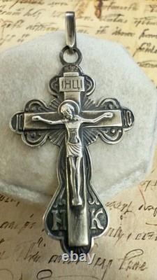 Croix en argent sterling 925 2.1 classique vintage est-européenne #1910