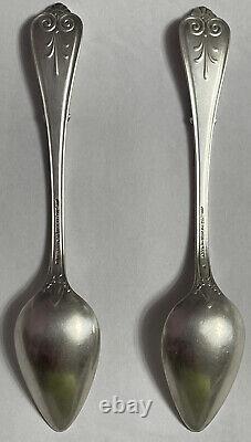 Cuillère à dessert vintage en argent sterling Tiffany ? (2 pièces) Rareté Tiffany Pat 1889