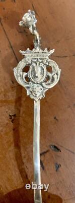 Cuillère à servir en argent sterling vintage avec poinçons néerlandais