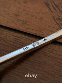 Cuillère à servir en argent sterling vintage avec poinçons néerlandais