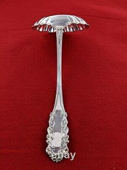 Cuillère à soupe Vintage Wallace 1895 Eugénie en argent sterling 8 1/2 pouces sans monogramme