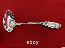 Cuillère à soupe Vintage Wallace 1895 Eugénie en argent sterling 8 1/2 pouces sans monogramme