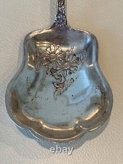 Cuillère de service en argent sterling vintage poinçonnée 81 grammes